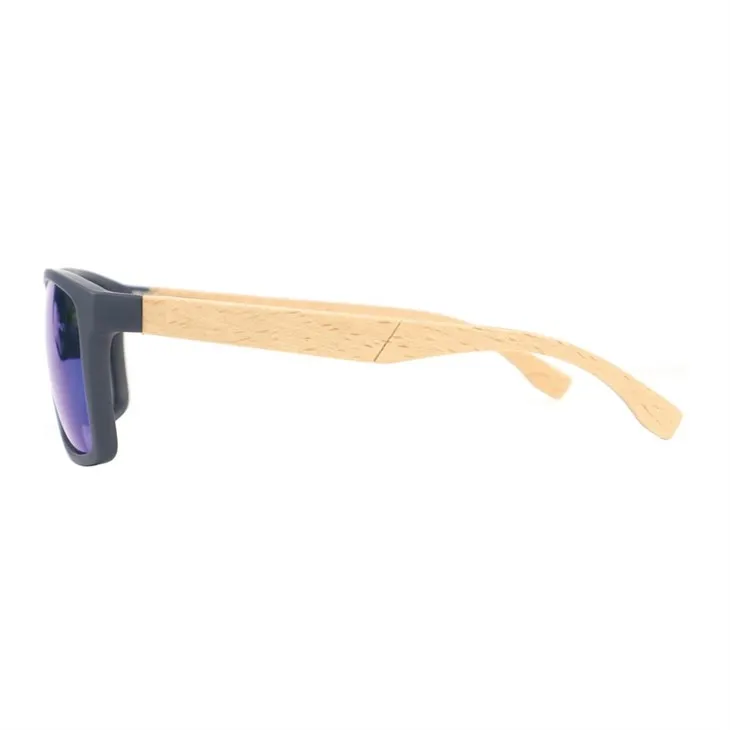 Nisex Wooden Temples Square Leisure Customizable Sunglasses 490640